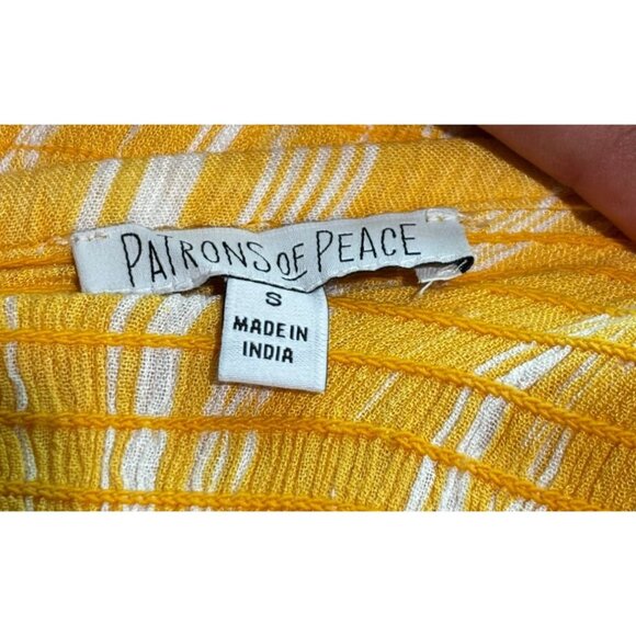 Yellow & White Striped Sleeveless Sundress With Ruffle Hem - Picture 4 of 11